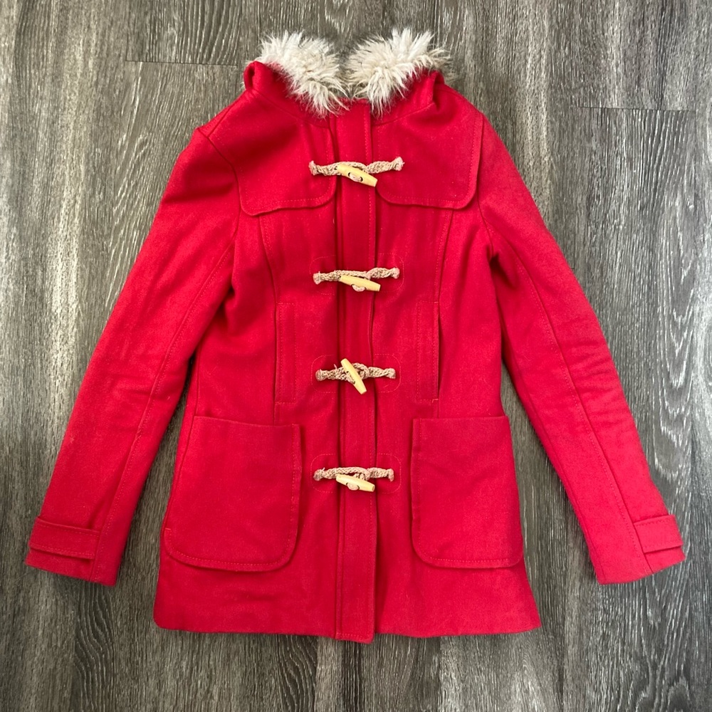 American Eagle Outfitters red peacoat XS